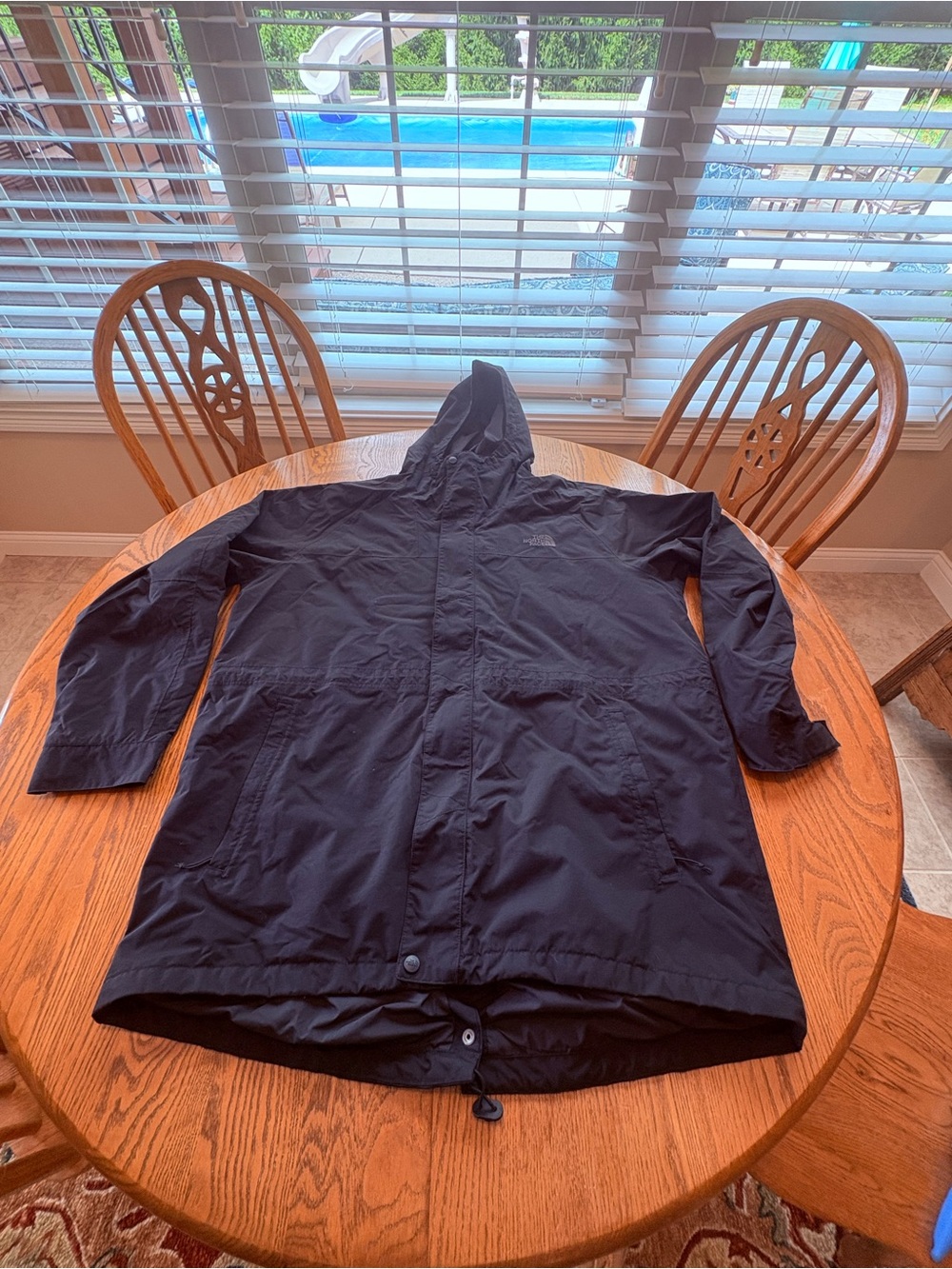 The North Face HyVent Rain Jacket Mens XXL Light Coat Black Waterproof